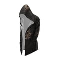 thumbnail image 4 of Kcolen Men Halloween Viking Hooded Cardigan, Retro Tree of Life Print Mid-Length Open Front Coat for Daily Party Wear, 4 of 4