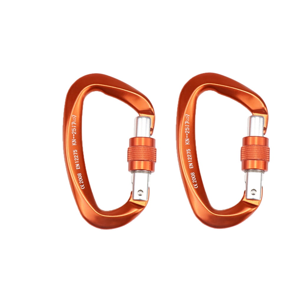 Rock Climbing Carabiner Clip Locking And Heavy Duty 25KN Hook DShaped