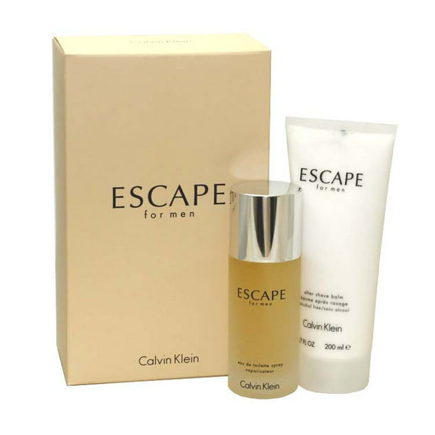 vervoer som gat Escape 2 Pc. Gift Set ( Eau De Toilette Spray 3.4 Oz / 100 Ml + Aftershave  Balm 6.7 Oz / 200 Ml ) for Men by Calvin Klein - Walmart.com