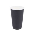 thumbnail image 5 of Restpresso 16 oz Black Paper Coffee Cup - Double Wall - 3 1/2" x 3 1/2" x 5 1/2" - 25 count box, 5 of 11
