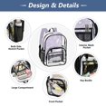 thumbnail image 4 of Ttyddzy Clear Backpack Heavy Duty PVC Transparent Backpack for College Workplace, Lilac Dandelion, 4 of 7
