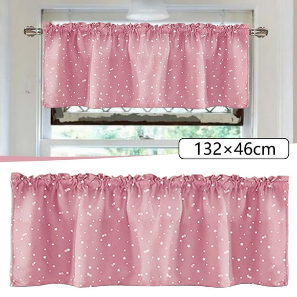 NANDIYNZHI Big Deals Star Curtains Short Curtains Small Curtains Rod Curtains Kitchen Coffee Curtains Bedroom Curtains Lace Curtains 52 X 18 Inch 1 Panels Blackout Curtains For Bedroom C