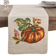 thumbnail image 1 of Saro Lifestyle 0835.N1472B Embroidered Pumpkin Design Fall Holiday Thanksgiving Table Runner - Natural, 1 of 1