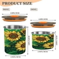 thumbnail image 3 of Wobogo Sunflower Green Background Food Storage Jars 304 Food Grade Stainless Steel Canisters With Vacuum Airtight Lids for Coffee Snacks Nuts Cereal 500ML, 3 of 9