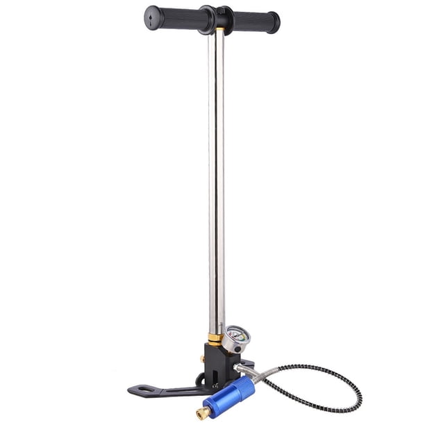 Inflador Portátil De Bomba De Aire De Alta Presión Manual Con Manómetro Para Buceo Con Cilindro De Oxígeno