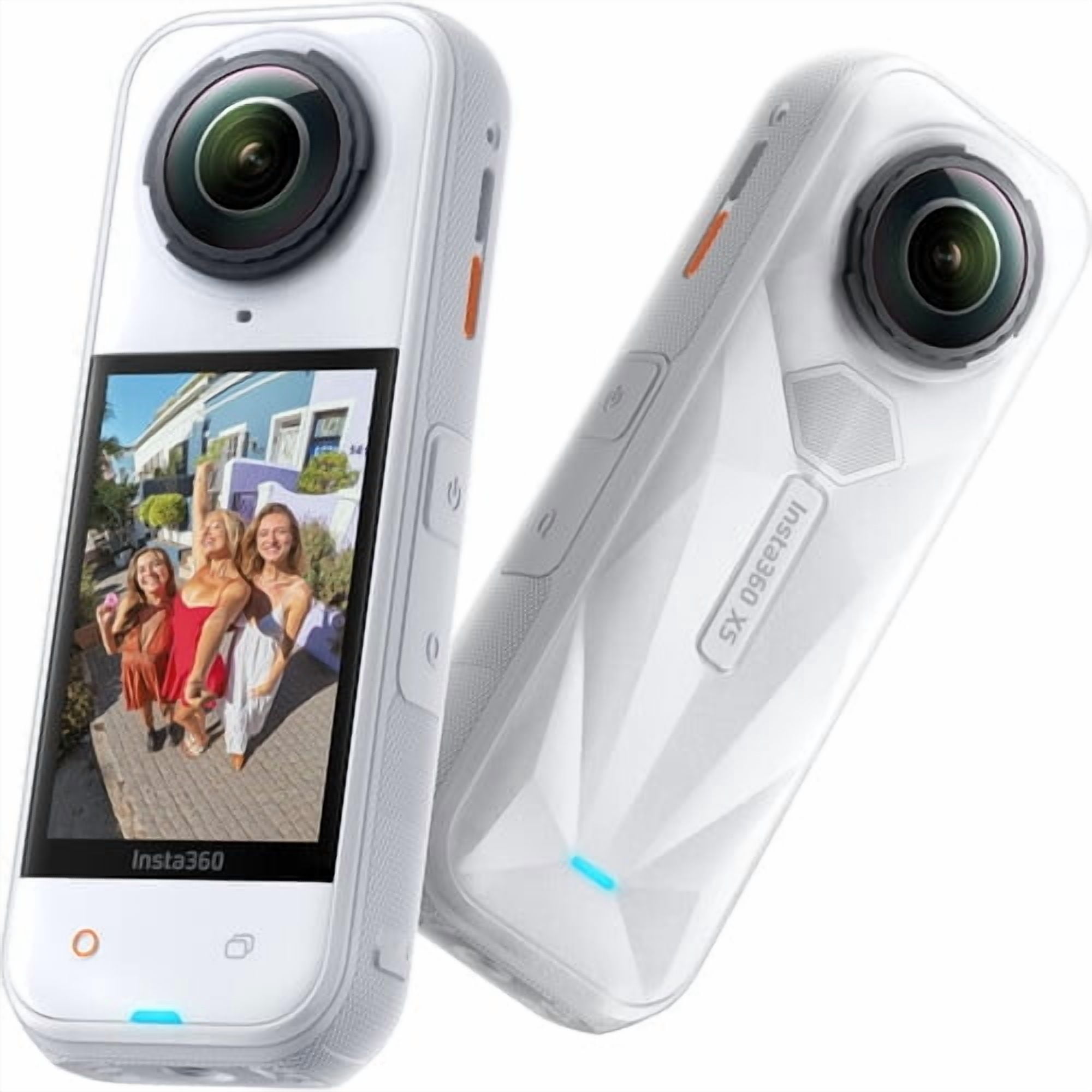 Insta360 X5 8K 360 Waterproof Action Camera (White) | 1/1.28" Sensors, Replaceable Lenses, PureVideo AI, 185-Min Battery Life (CINSAAHA_X532) + Invisible Selfie Stick + 50-in-1 Accessory Kit + More