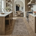 thumbnail image 5 of BERTHMEER 2'x8' Runner Rugs for Hallway Entryway Bathroom Bedroom Kitchen Dorm Non Skid Washable Brown Vintage Oriental Traditional Distressed Accent Runner Rugs, 5 of 6