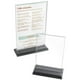 Cal Mil 695-17 Porte-cartes de Luxe Acrylique Transparent de 8,50 x 11 Po - Noir et Transparent – image 1 sur 1