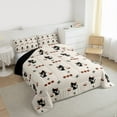thumbnail image 3 of jejeloiu Cartoon Cute Kitten Queen Comforter Set,Sweet Dessert Bedding Sets,Black Gray Bedding Comforter Set For Girls Kids,Super Cozy Room Decor Reversible,3-Piece, 3 of 8