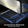 thumbnail image 5 of Phone Case for Samsung S24 Plus Case with Ring Magnetic Fits Wireless Charger, 2 in 1 Soft TPU and Hard PC Cover Samsung Galaxy S24 Plus Case Shockproof Rugged Green (Blue), 5 of 17