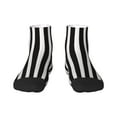 thumbnail image 7 of Adult Quarter Ankle Socks Black And White Stripes Cushion Ventilation Sports Socks, 7 of 7