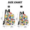 thumbnail image 2 of FORMRS Mini Backpack Purse for Women Quilted Travel Daypack Casual Shoulder Bag, Red Triangles, 2 of 7