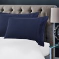 thumbnail image 1 of PiccoCasa 2Pcs Microfiber Embroidery Pillowcases Envelop 20"x26" Navy, 1 of 7