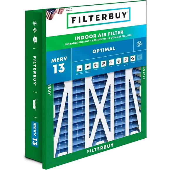 Filterbuy 20x25x5 MERV 13 Pleated HVAC AC Furnace Air Filters for Honeywell Return Grille (1-Pack)