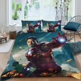 thumbnail image 2 of Iron Man Themed Bed Sheet Set Three Piece Set 53x79 Inches Comfortable And Skin Friendly Unique Design Creating A Star Studded Night, 2 of 6