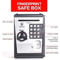 thumbnail image 3 of Toy Piggy Bank Safe Box Fingerprint ATM Bank ATM Machine Money Coin Savings Bank for Kids, 3 of 4