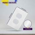 thumbnail image 5 of ENERLITES Screwless Duplex Wall Plates, Child Safe Receptacle Outlet Covers, Standard Size, 1-Gang 4.68"x 2.93", Unbreakable Polycarbonate Thermoplastic, UL Listed, SI8821-W-5PCS, Glossy, White, 5 of 5