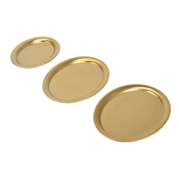 3 Piece Stainless Steel Dessert Tray, Gold And Silver Nordic Style Dessert Plate Decorative Trays With Mirror Finis Napkin Tray