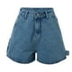 thumbnail image 4 of WILLBEST Pantalones Cortos Vaqueros de Cintura Alta para Mujer, Estilo Carpintero, con Bolsillos, para Verano. Chica, 4 of 4