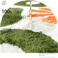 thumbnail image 4 of SHIYUE You Look Good Bath Mat Cute Funny Flower Bathroom Rug, Soft Absorbent Water Non Slip, Superior Washable Microfiber Cool Shower Preppy Decor Rug (Green Orange 21"x25"), 4 of 8