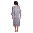 thumbnail image 3 of Moomaya Cotton Printed Button Down Nightdress For Women Nursing Night Gown, 3 of 6