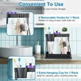 thumbnail image 5 of 2 Pack 2-Tier Under Sink Organizer and Storage Sliding Cabinet Organizers Storage Shelves with 8 Removable Hooks 2 Hanging Cups for Bathroom Kitchen Office, 5 of 11