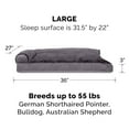 thumbnail image 2 of FurHaven Pet Products | Plush & Velvet Chaise Lounge Pillow Sofa-Style Pet Bed for Dogs & Cats, Platinum Gray, Large, 2 of 8