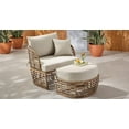 thumbnail image 1 of HOMETRENDS Dune Patio Cuddle Chair & Ottoman - Taupe, 1 of 9