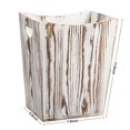 thumbnail image 3 of Wood Trash Can, Rustic Farmhouse Style Wastebasket Bin Bamboo, 3 of 5