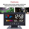 thumbnail image 6 of LNGOOR Weather Station Wireless Indoor Outdoor Thermometer Color Display Digital Weather Thermometer with Atomic Clock, Forecast Station with Calendar and Adjustable Backlight, 6 of 7