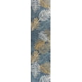 thumbnail image 3 of JONATHAN Y SAVANNAH 2 x 8 Runner Rug, Calypso Coastal Palm Frond Machine-Washable Reversible - Cream/Navy, SVH108A-28, 3 of 9