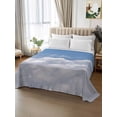 thumbnail image 2 of Clouds Flat Sheets Only Twin XL Size, Soft Breathable Bed Top Sheets for Mattress, Blue White Sky Natural Landscape Luxury Bedding Flat Sheets for Home Hotel Bedroom Bed Protection, 2 of 9