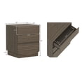 thumbnail image 3 of Ardea Contemporary 20" Nightstand in Walnut (3-Drawer), 3 of 10