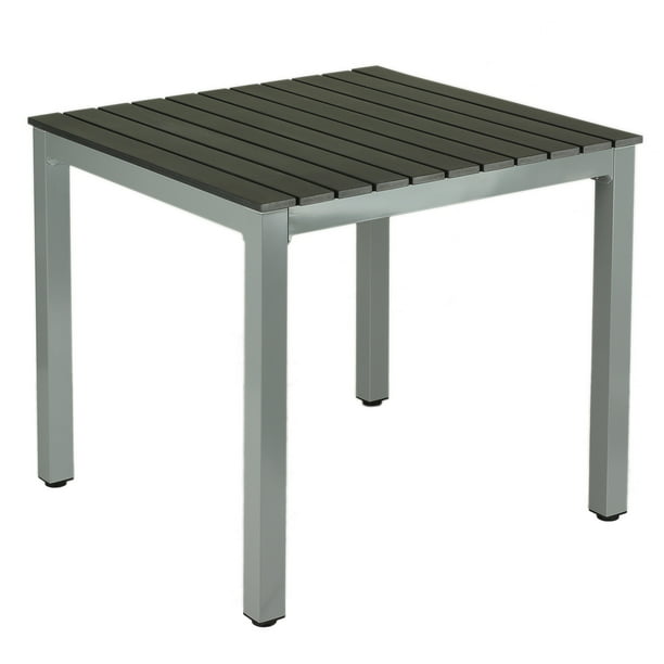 Jaxon Aluminum Outdoor Table In Poly, Aluminum Outdoor Table