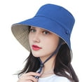 thumbnail image 4 of AIGIA Womens Cotton Wide Brim Sun Hats UPF50+ UV Packable Beach Hat Summer Bucket Cap for Travel, 4 of 12