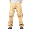 thumbnail image 1 of Pantalones largos de moda para hombre, casuales, de color sólido, con cremallera y bolsillos, elásticos, informales, para hombre., 1 of 4