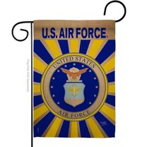 Breeze Decor G158395-BO 13 x 18.5 in. Air Force Garden Flag with Armed Forces Double-Sided Decorative Vertical Flags House Decoration Banner Yard Gift