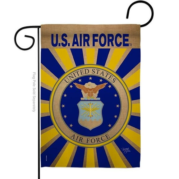 Breeze Decor G158395-BO 13 x 18.5 in. Air Force Garden Flag with Armed Forces Double-Sided Decorative Vertical Flags House Decoration Banner Yard Gift