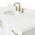 thumbnail image 4 of Ariel Taylor 60 In. Oval Sink Bathroom Vanity With Carrara White Quartz Countertop 1.5 Edge In White, 4 of 11