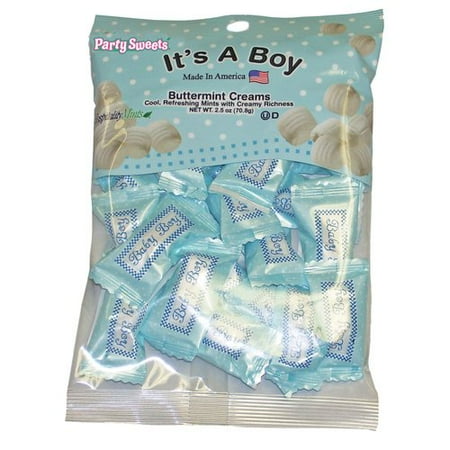 Birthday Buttermint Creams - Baby Boy Buttermint Creams, 50 count, 7 oz