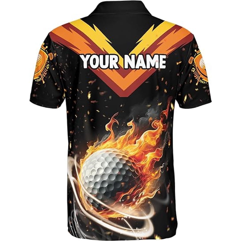 Lotusprinthandmade Personalized Funny Golf America Flag Polo Shirt (Lightweight) S-5XL Multicolor