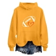 thumbnail image 3 of Baqcunre Women's Long-Sleeved Loose Rugby Print Hoodie with Pockets Womens Tops Graphic Hoodie Hoodies for Women Womens Sweatshirt,Yellow,L, 3 of 3