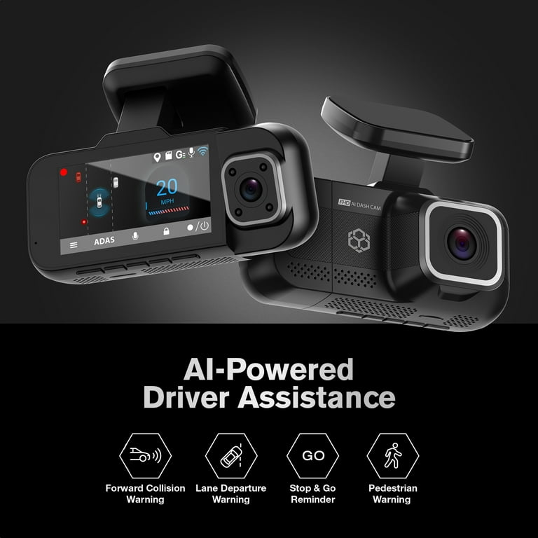 YADA Roadcam AI 3-Channel Dash Cam with AI-Powered Driver
