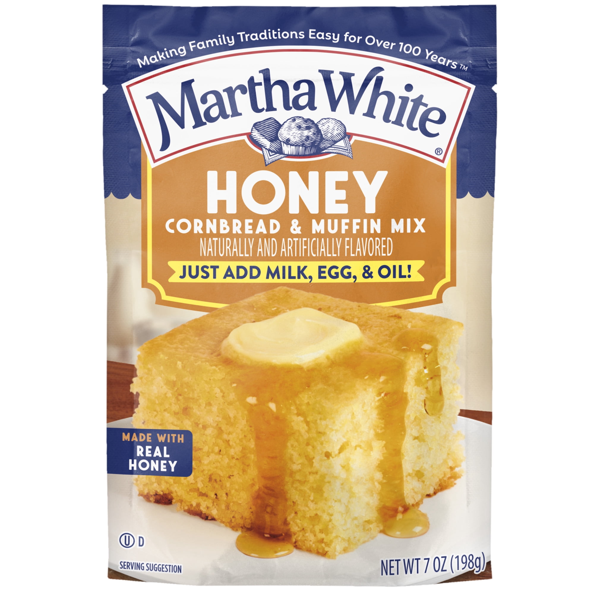 Martha White Honey Cornbread and Muffin Mix, 7 Oz Pouch