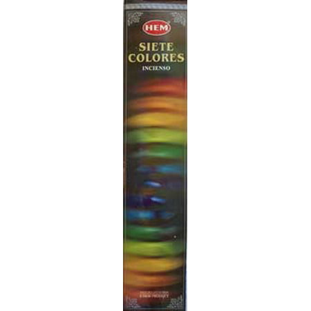 HEM Incense 7 Colors 35pk Sticks Seven Chakras Root Sacral Solar Heart Throat Third Eye Crown With Colors That Coordinate Areas Prayer Meditation (Best Stones For Throat Chakra)