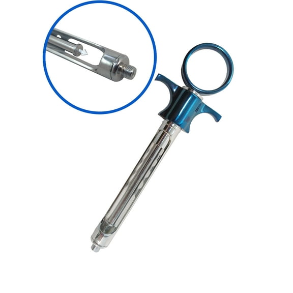 REDLAND CW Style Dental Std Anesthetic Aspirating 1.8mL Syringe (Blue Line)