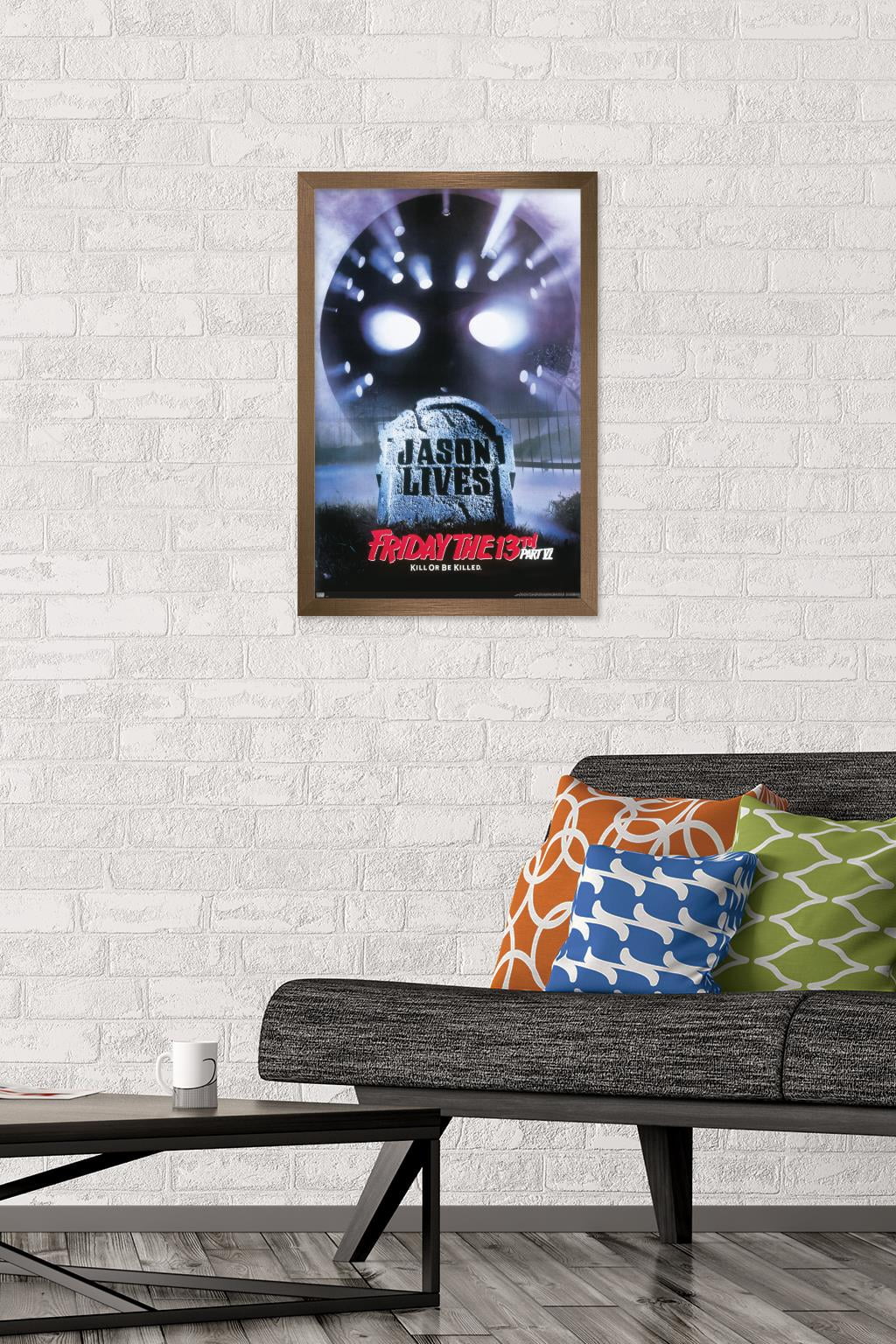 Friday The 13th Part Vi: Jason Lives - One Sheet Wall Poster, 14.725" x 22.375", Framed
