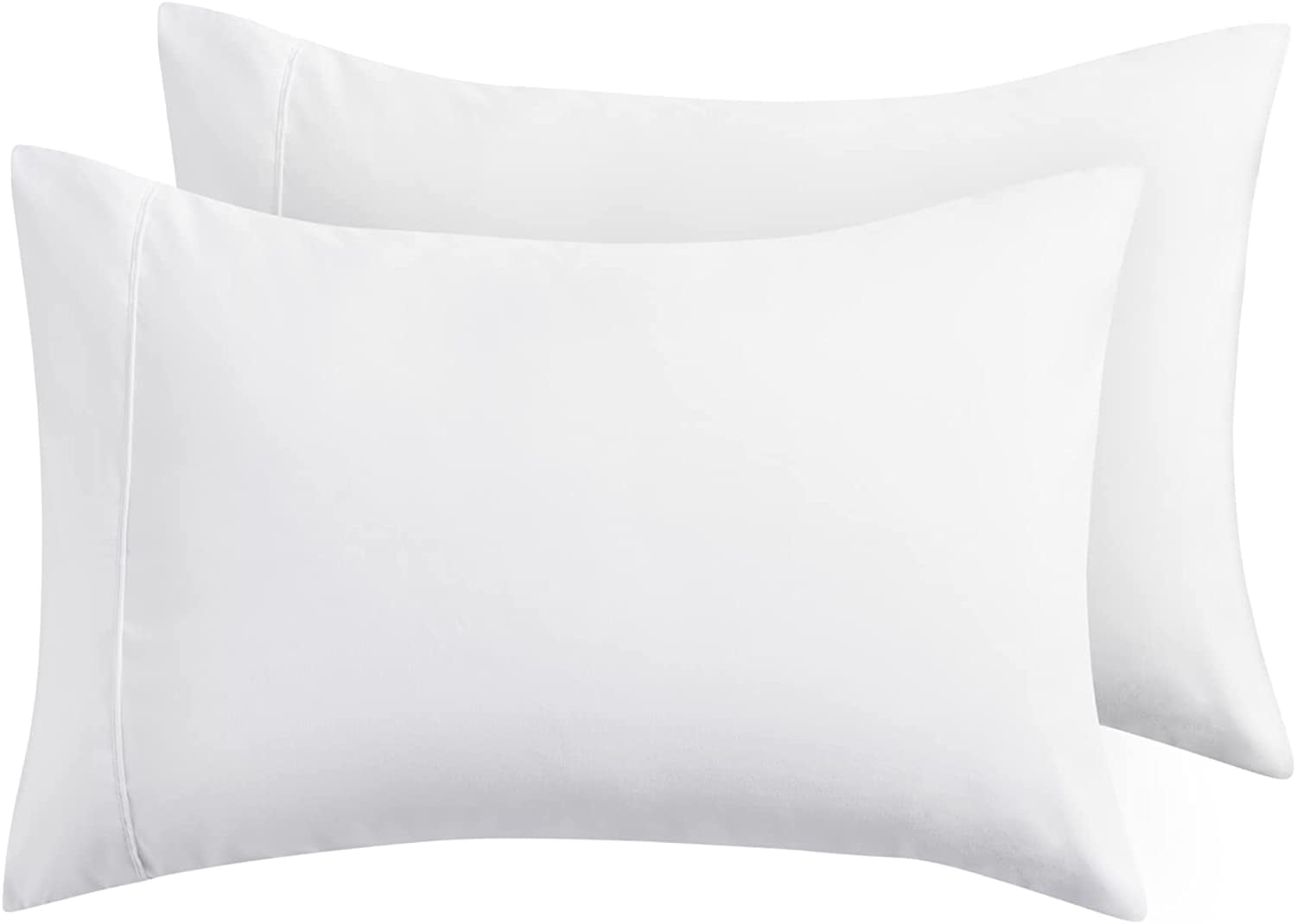 Pillow Cases Standard Size White Pillow Cases 2 Pack Microfiber Pillow