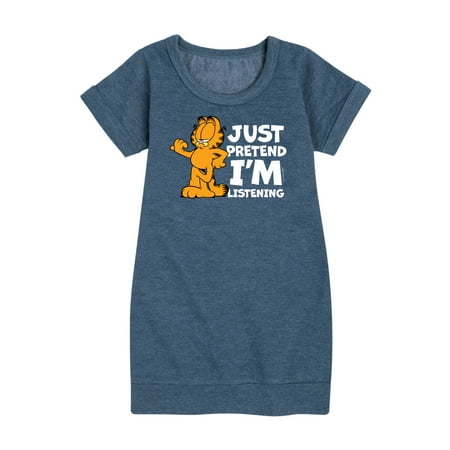 

Garfield - Pretend I m Listening - Toddler And Youth Girls Fleece Dress