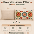 thumbnail image 4 of Expobazaar Lumbar Pillow | Suzani Embroidered Multicolor Pillow | 26X14", 4 of 8